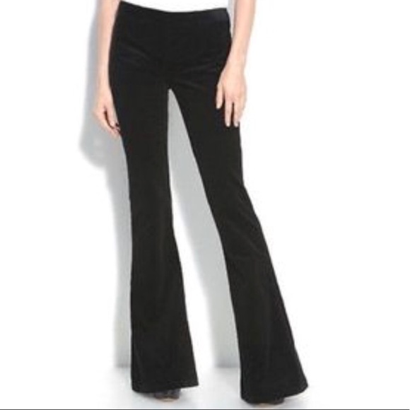 black corduroy flare jeans